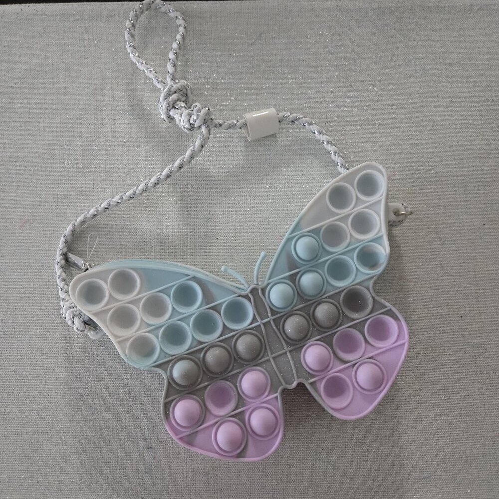 Claire's Butterfly Push Pop Bubble Pocketbook - NWOT